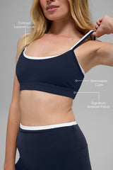 Airbrush Double Up Bra - Navy/White