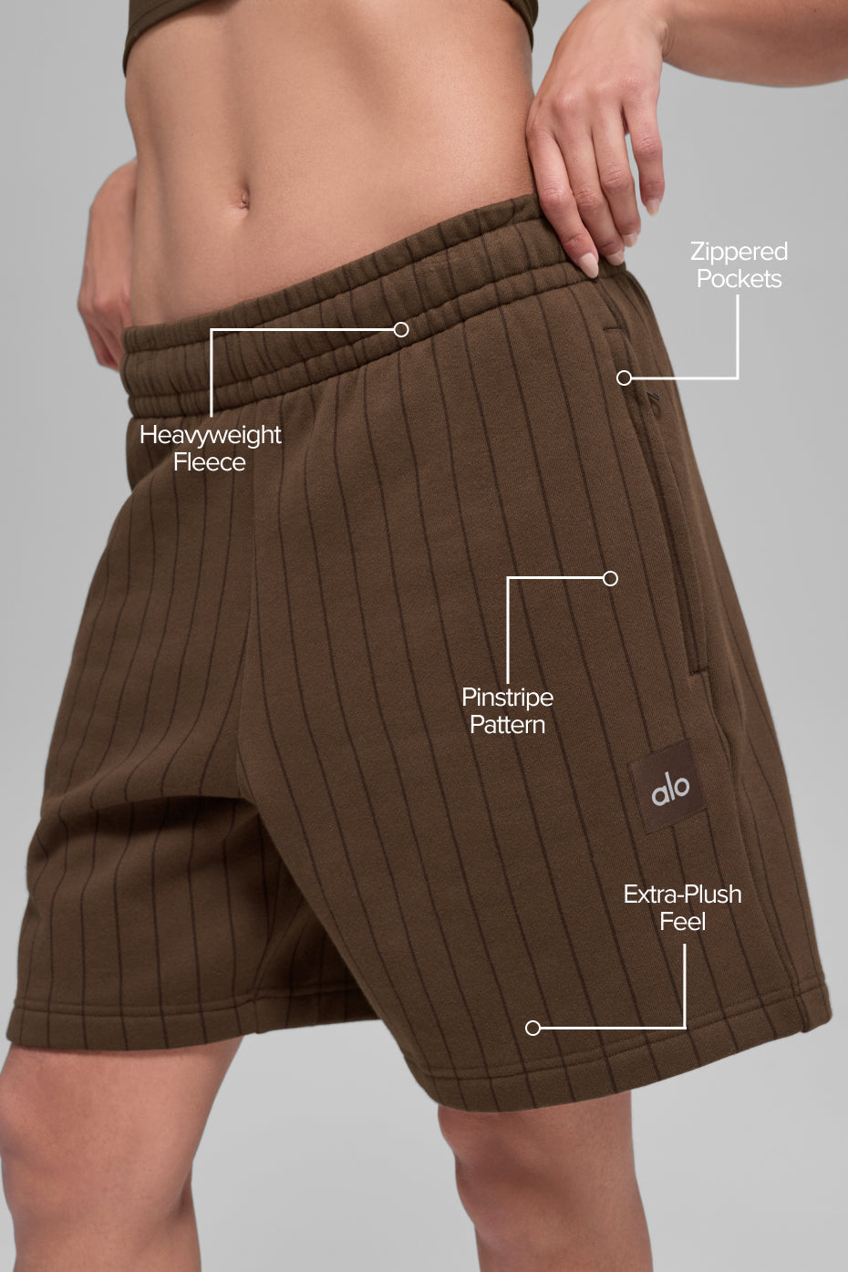 7" Pinstripe Short - Espresso Pinstripe