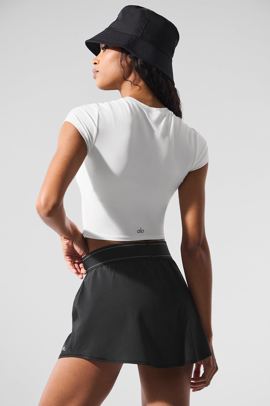 Alosoft Crop Finesse Short Sleeve - White